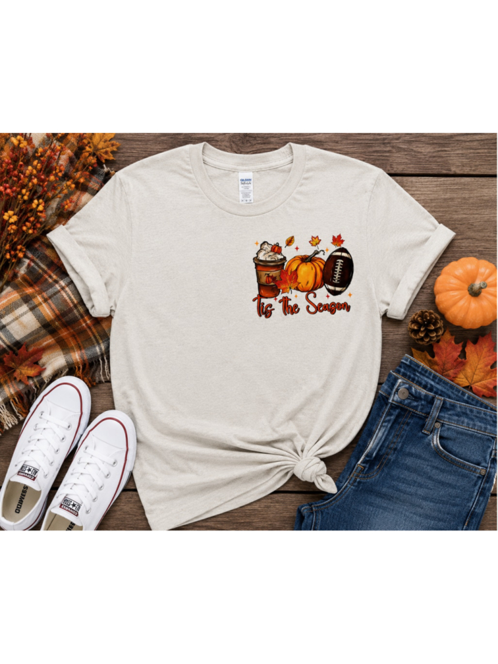 Fall Graphic Pumpkin Football Women Short Sleeve Casual Soft Cream Tee Shirt XL